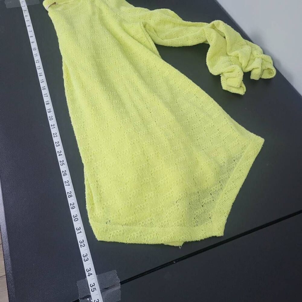 Soft Surroundings Womens Asymmetrical Sweater Cami Set Lime Green Size XL Brat - Picture 8 of 8